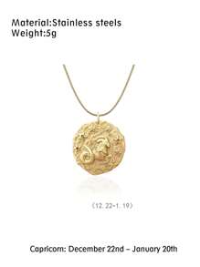 1入組黃銅十二星座彩色鑽石項鍊,鍊子,精品飾品 - Constellation - 查看 13