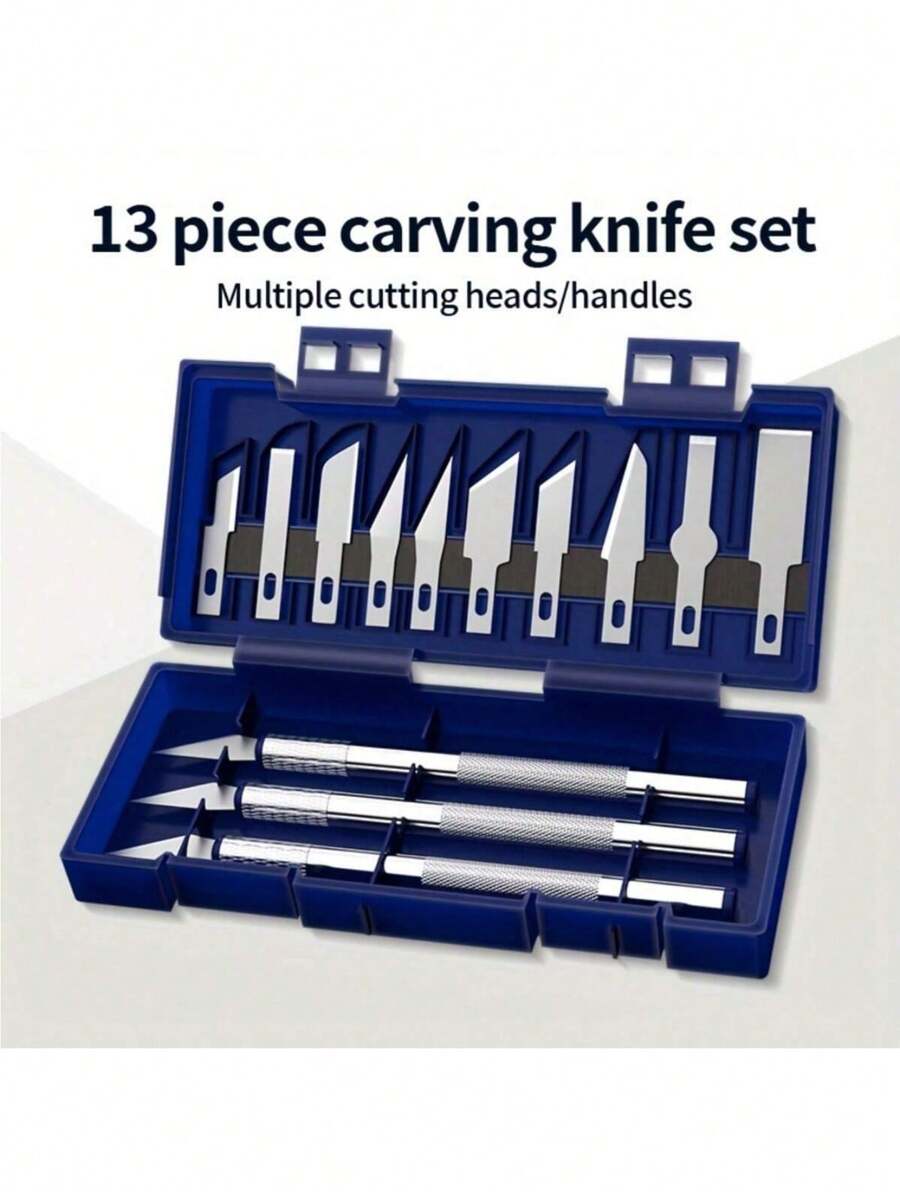 13 cái Kim loại Dao khắc Bút Nghệ thuật Niêm phong Cắt Thủ công Sự phối hợp Giấy Không trượt DIY Độ chính xác Công cụ sửa chữa