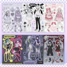 1 Set Girl Character Stickers For Diy Journal, Notebook, Laptop, Mobile Phone Decor - Multicolor - View 5