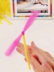 10pcs Random Color Plastic Dragonfly Aerial Toy For Outdoor Interactive Fun, Dragonfly Helicopter Toys - Multicolor - View 6