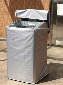 1 件自动洗衣机防晒罩、防水洗衣机罩、烘干机涤纶防尘洗衣机罩、袋子、收纳袋、收纳 - 灰色 - 查看 2