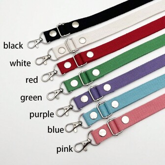 51.18 吋帆布糖果色手提帶,可調節肩帶, 鉚釘加固寬帶帶