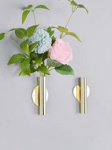 1 Miếng Creative Treo tường Chậu hoa , Phong cách Bắc Âu Đồ trang trí treo Cái bình hoa , Vàng Không có Khoan Đối với Phòng khách Trang trí - cách cắm hoa treo tường - Xem 4