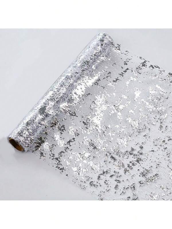 1pc Sparkly Glitter Foil Silver Mesh Tablecloth Roll, 11.02in X 118.11in / 11.02in X 196.85in / 11.02in X 393.7in, Perfect For Table Decoration, Suitable For Weddings, Birthday Parties, Christmas, Celebrations And Other Occasions (Silver),Christmas