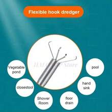 3 Types Home Drain Cleaner Set For Unblock The Drain, Including Toilet Clog Remover And Hair Catcher Tool - Black - View 4