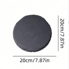 1 pieza Plato de pizarra natural, de formas variadas para sushi, carne, platillo occidental de color negro y estilo creativo, plato para parrilla japonesa apto para la cocina japonesa - Diferente peso debido al producto natural, cocina, regalo de Navidad