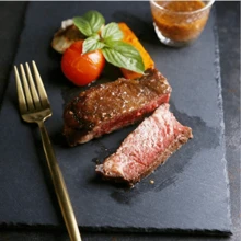 1 pieza Plato de pizarra natural, de formas variadas para sushi, carne, platillo occidental de color negro y estilo creativo, plato para parrilla japonesa apto para la cocina japonesa - Diferente peso debido al producto natural, cocina, regalo de Navidad