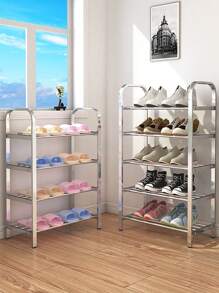 Storage Rack 3Y4 Layers Shoe Rack Easy To Assemble - Silber - Übersicht 1