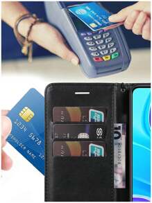 FUNDA TIPO CARTERA BILLETERA FILP COVER PARA XIAOMI REDMI 9 - Negro - Ver 5