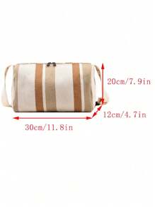 Túi đeo chéo Color Block dành cho nữ có sức chứa lớn, Túi đeo vai bằng lưới nylon có thể gấp lại, Kích thước trung bình 03*15*19 Cm, Tương thích với Ipad - Nhiều màu - Xem 6