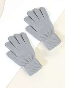 2pairs Solid Gloves - Multicolor - View 9