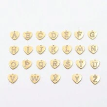 1 buc. Colier inițial inițial cu inimă de zirconiu, pavaj, din oțel inoxidabil, cu închizătoare, colier pentru femei pentru petrecere de Valentine