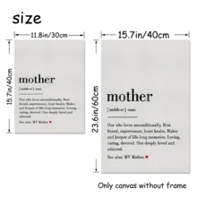 1入印上鼓舞人心的引言畫布牆藝術,以“母親”為主題; 是母親節的完美禮物; 適用於客廳,臥室,餐廳,浴室牆面裝飾。防水且無框設計。 - 黑與白 - 查看 6