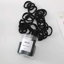 Bộ 50 Dây Buộc Tóc Trong Lọ, Dây thun nhiều màu đơn giản Phụ kiện tóc thông thường - nhiều màu - Xem 10