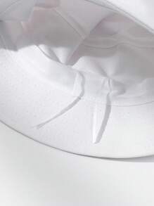 1pc Unisex Outdoor Leisure Bucket Hat Casual - White - View 3