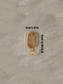 4pcs Nhiều màu Đá quý Hình dạng Keo dán Móc treo tường , Khoan Cần thiết , Thích hợp Đối với Cửa , Phòng bếp , Phòng tắm Và Đa chức năng Tường - Nhiều màu - Xem 2