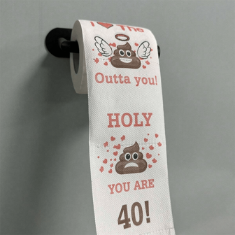 1pc 40th Birthday Gifts-Happy Prank Toilet Paper - 40th Birthday Decorations, Party Supplies-Funny Gag Gifts Novelty Bday Present For Him,