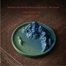 1pc Solid Color Traditional Chinese Incense Burner For Backflow Incense, Ceramic Incense Holder With Small Incense Sticks Slot For Sandalwood Tea Table Tea Ceremony - Multicolor - View 10