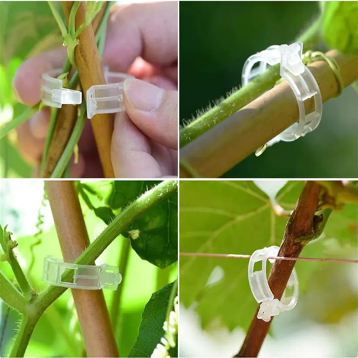 Plants Stems Support Clip Reusable Tied Bundle Branch Clamp For Garden
