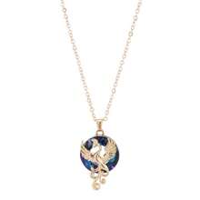 新款跨境大寶石鳳凰吊墜加上十字花型鏈,女性萬用項鍊 - 彩色的 - 查看 6