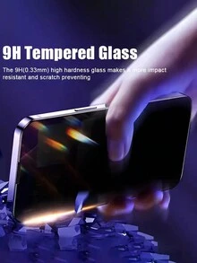 4入組屏幕保護貼-絲印高清玻璃防窺、防洩漏、防刮擦手機保護膜,適用於iphone 6、6s、7、8、se、se3、6plus、7plus、8plus、xr、11、12、12pro、13、14、13pro、14pro、15、15pro、12mini、13mini、x、xs、11pro、xsmas、11promax、12promax、13promax、14plus、14promax、15plus、15promax - 黑色 - 查看 6