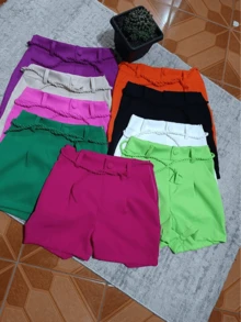 Women Shorts - 白色 - 查看 3