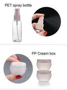 1 Conjunto Estojo de Viagem - Conjunto de 11 Peças de Garrafas Plásticas Recarregáveis para Maquiagem, Loção, Tônico, Shampoo, Borrifador, Gel de Banho, Recipientes Líquidos Cosméticos Vazios, Ferramentas Portáteis para Rechear, Estojo de Viagem, Kit de Garrafas de Viagem, Essenciais de Armazenamento de Maquiagem de Viagem, Essenciais de Viagem para Estudantes, Com Vibes Boêmios, Para Férias na Praia, Coleção de Banheiro, Coleção de Quarto, Grande Capacidade