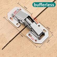 1pc Hinge Easy Installation Hinges Cabinet Hinge For Drawer Window Cupboard Cabinet Door Hinges - Silver - View 4