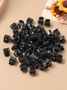 30pcs Girls' Colorful Flower Hair Clips, Morandi Style, With Butterfly Edge And Black Hairpin, Random Color Casual Summer Hair Claw Hair Jaw Clip Hair Clamps Hair Clutch Hair Catcher Clip, School Stuff, College Fall Winter Claw Clip Hair Accessories For Women For Vacation Outfits Woman Beach Accessories For Women - Black - View 2