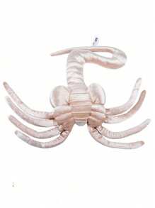 1pc Life-Like Stuffed Alien Plush Toy, With Facehugger, Chestburster, Arachnid, And Snake Creature Design - Apricot - View 5