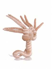 1pc Life-Like Stuffed Alien Plush Toy, With Facehugger, Chestburster, Arachnid, And Snake Creature Design - Apricot - View 1