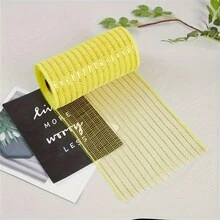 Golden Crafts And Party Mesh Ribbon - 6-Inch Metallic Gold Decoration Yarn, 10-Yards Roll For DIY, Festive And Fashion Projects - Multicolor - View 14