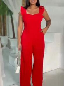 Women Jumpsuits - Đỏ - Xem 2