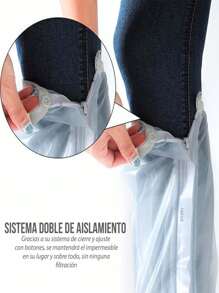 Par de Cubierta Impermeables Cubrecalzado Talla L 24-28 CM Fundas De Lluvia Para Zapatos Reutilizables A Prueba De Agua - Blanco - Ver 3