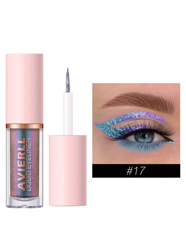 AVIERLL Delineador de ojos resistente al agua, brillante, duradero, adecuado para varios estilos de maquillaje en el Día de la Madre (Color 17# 1pc)