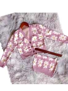 Conjunto de Sueter  con Crop top - Púrpura malva - Ver 2