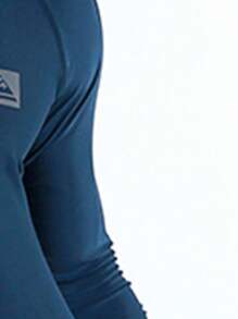 新品男友款男士潜水服防晒衣弹力速干防晒长袖冲浪潜水服夏季海滩 - 藍色 - 查看 8