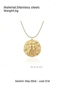 1入組黃銅十二星座彩色鑽石項鍊,鍊子,精品飾品 - Constellation - 查看 18