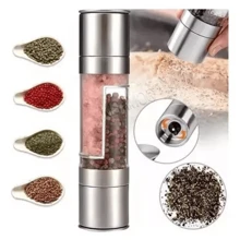 2 In 1 Stainless Steel Spice Mill With Multifunctional Glass Separation Variety Of Spices LEODY - Silver - View 2