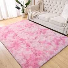 1 tấm thảm lông mịn cho phòng khách/phòng ngủ, tấm thảm sang trọng màu hồng buộc dây 5x7 feet, thảm xù xì hiện đại trong nhà chống trượt cho trẻ em/phòng trẻ em, nhà trẻ, ký túc xá, trang trí nhà cửa, trang trí phòng - Màu Hồng baby - Xem 1