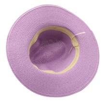 1pc Unisex Panama Straw Hat With Wide Brim, Foldable, Jazz Style, Beach Sun Hat For Summer Boho - Lanyard - View 8