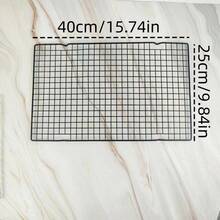 1pc Black Mesh Cooling Rack, High Foot Baking Cooling Rack, Oil Draining Rack, Roasting Grid, Baking Accessories, Suitable For Home, Kitchen, Restaurant, Hotel, Bakery, Outdoor - Black - View 8