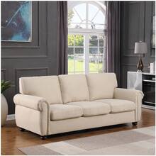 84.7'' Upholstered Sofa - Beige - View 2