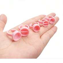 100 Pcs/Bag Tattoo Ink Rings Cups,Disposable Eyelash Extension Glue Ring Cup ,Tattoo Pigment Holder Container ,Glue Cup,Can Also Be Used For Eyebrow/Lip/Eyeliner Tattooing,Lash Extension Tattoo Tools