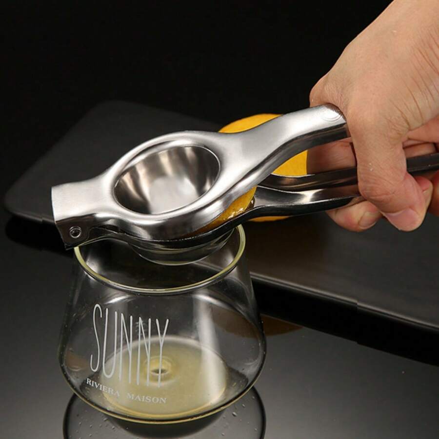 1pc Stainless Steel Manual Lemon Squeezer. Large Household Juicer