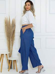 Women Jeans - 中等水洗藍 - 查看 6