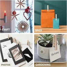 20入組有色衣架,彩色木質衣夾彩虹顏色裝飾手工藝品夾子照片圖片裝飾夾衣服座 - 彩色 - 查看 8