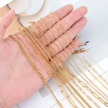2m Fashionable Stainless Steel Gold Color Chain, Suitable For Diy Jewelry Making - Chain - View 2