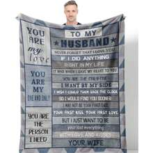 1pc For My  Husband Blanket,Husband Gifts Blanket, Gifts For Husband/Him Blanket , Anniversary Birthday Gifts For Husband, Husband Birthday Gifts From Wife, Husband Birthday Gift Ideas, Best Husband Gifts For Men  - Multicolor - View 1