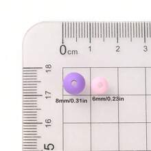 6mm/8mm Mờ Pha trộn Màu sắc Acrylic Hạt tròn Đối với Đồ trang sức , Mờ Những quả bóng Phấn màu Hạt Lỏng lẻo Spacer Đối với Vòng tay Vòng Cổ Làm Đồ thủ công DIY - Nhiều màu - Xem 4